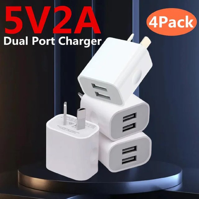 TAQKRED USB Wandladegerät Adapter mit 2,1A und AU-Stecker in Weiß - Bild 1