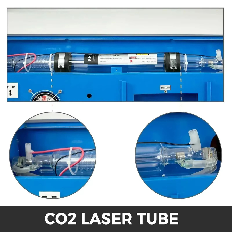 VEVOR CO2-Lasergravurgerät 40W mit USB-Anschluss und CorelDraw-Kompatibilität für die Handwerksverarbeitung in Blau, Arbeitsbereich: Breite: 30 cm, Tiefe: 20 cm - Bild 3