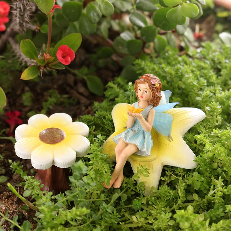 3-teiliges Blumenfee-Set aus Kunstharz, mehrfarbige florale Dekoration für Wohnzimmer und Schlafzimmer - Bild 4