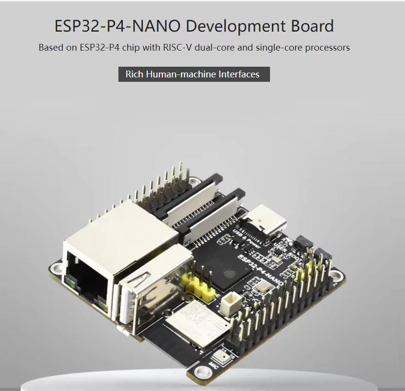 Waveshare ESP32-P4-NANO RISC-V MCU mit Bluetooth 5/BLE, Wi-Fi 6, 32 MB PSRAM, 16 MB Flash und MIPI CSI Kameraschnittstelle in Schwarz - Bild 2