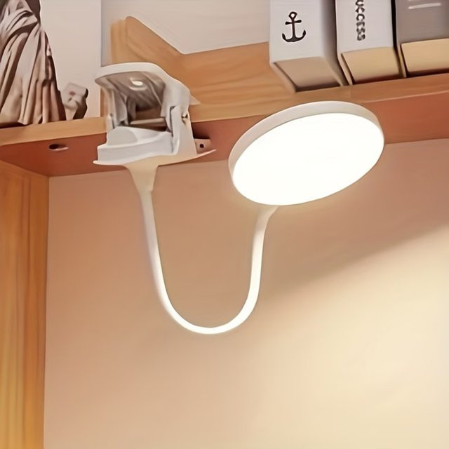 Leclstar LED Schreibtischlampe in Weiß, dimmbar und wiederaufladbar mit USB-Stromversorgung, ideale Nachtleselampe für Kinder und das Home Office - Bild 1