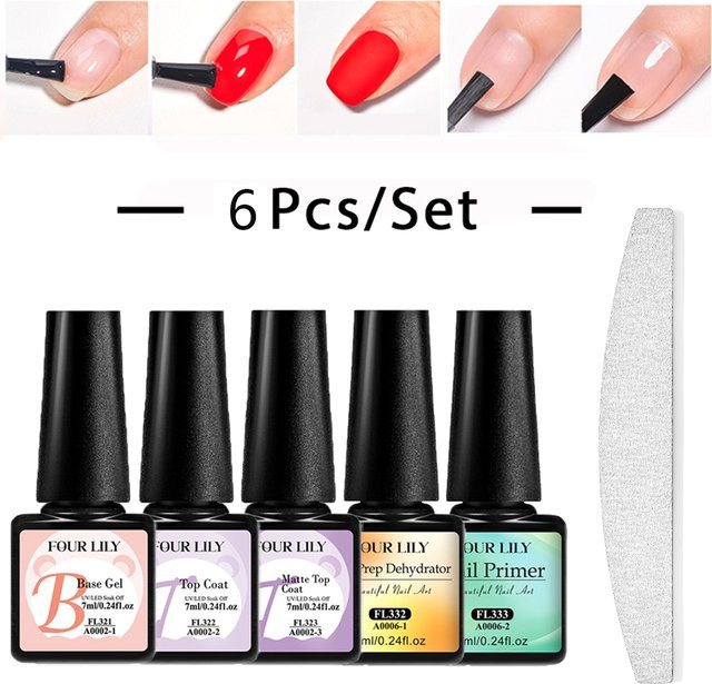 Four Lily Nagelpflegeset, 6-teilig, Gel, Matt - Bild 1