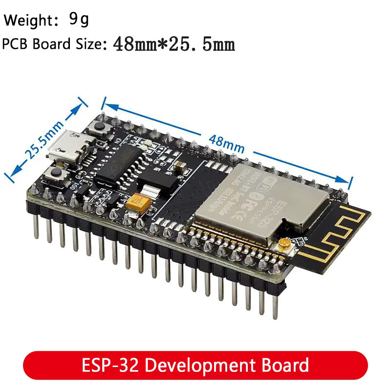Si Tai&SH Nodemcu ESP-32S ESP-WROOM-32E WiFi Bluetooth Entwicklung Board in Schwarz - Bild 2