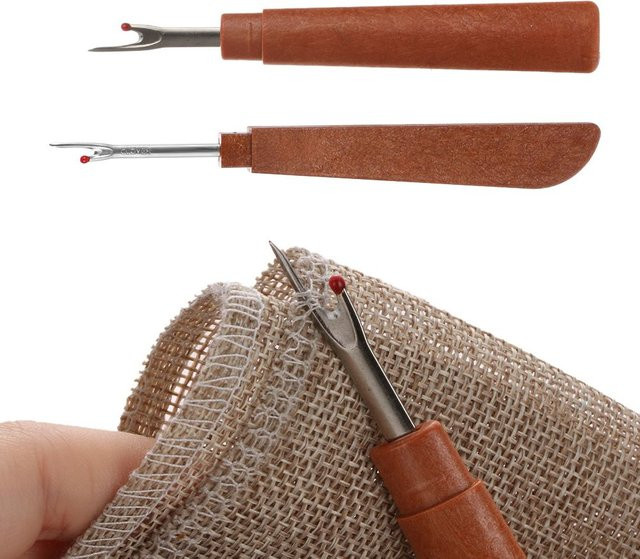 Handlicher Naunaufzieher aus Kunststoff mit Fadenschneider in Braun für deine Nähprojekte und DIY-Handwerk - Bild 1