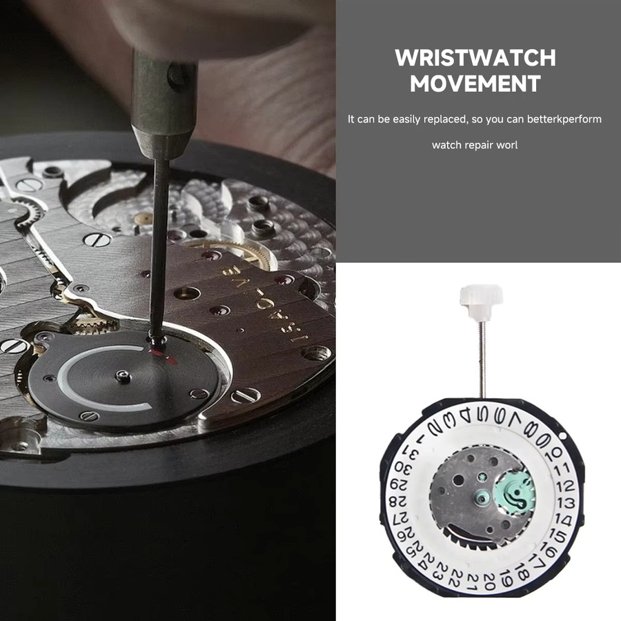 CAOWTAN Armbanduhr, Messing, Silber, drei Zeiger, Datum Anzeige - Bild 2