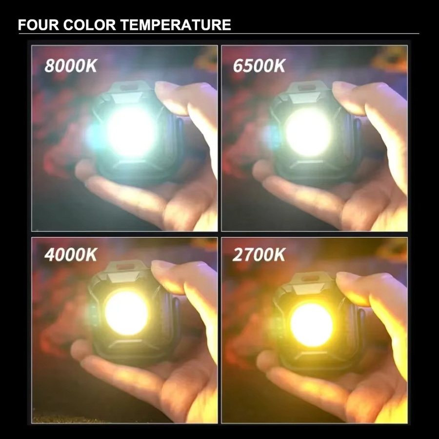 ESMARTER Wiederaufladbare Mini-LED-Arbeitsleuchte mit COB-Technik in Schwarz - Bild 6