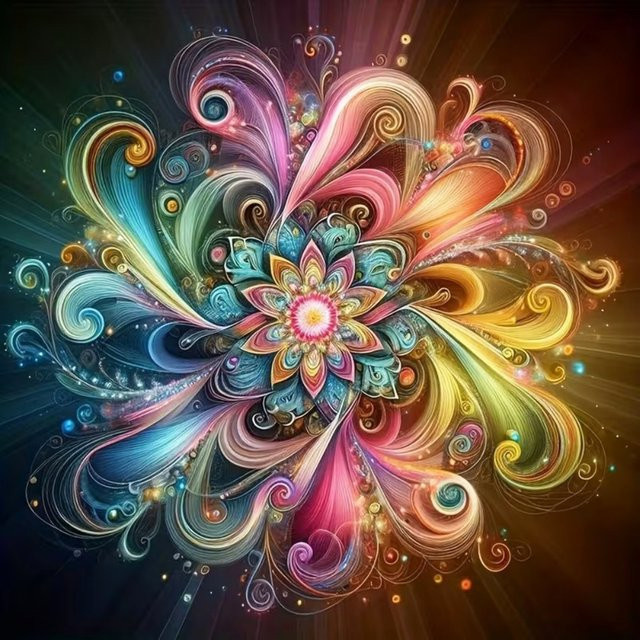 Momoart Diamantmalerei Mandala-Blume Abstrakt DIY Wandkunst Multicolour B/H: 20 x 20 cm - Bild 1