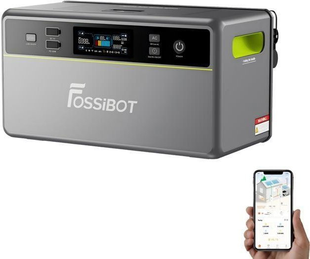 FOSSiBOT FBP1200 All-in-One Balkonkraftwerk Speicher mit 1,96 kWh, MPPT, KI und Nulleinspeisung via App, Plug and Play - Bild 1
