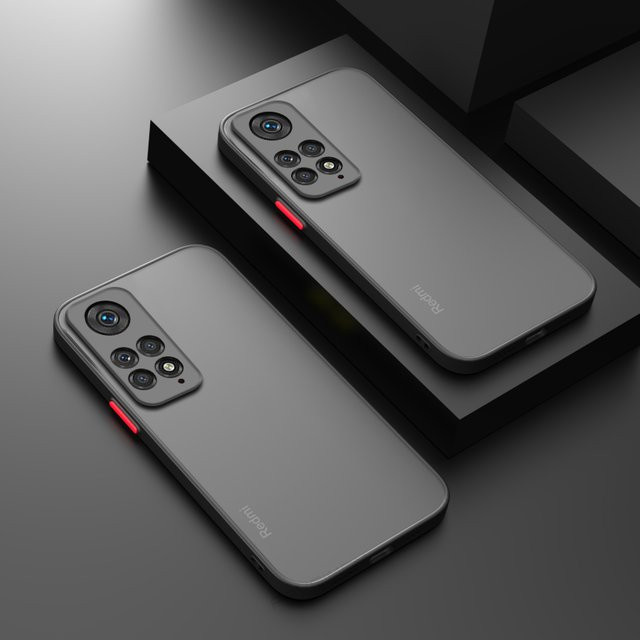Stoßfeste Schutzhülle aus mattem PC für Xiaomi Redmi Note 11 Pro Plus 5G und Redmi Note 11s, transluzent, Farben: Transparent, Blau, Grau - Bild 1