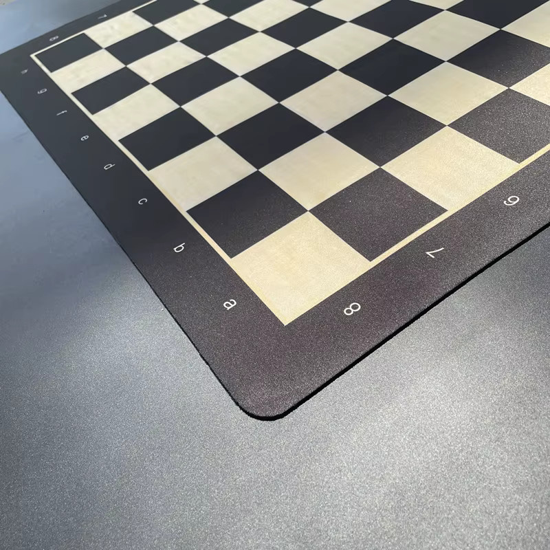 Yernea Schachbrett, Strategiespiel, Gummi, Schwarz-Weiß, 52 cm - Bild 3