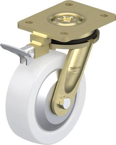 Blickle Lenkrolle LS-SPO 160G-FA-RI4 mit Feststeller in Weiß, Rad-Durchmesser: 16 cm, Tragfähigkeit: 850 kg - Bild 1