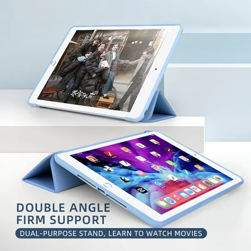 Flip-Cover Lederhülle als Standhülle für iPad Air, Pro und Mini (Generationen 3 bis 13, 2024/2025) in Gold oder Blau - Bild 2
