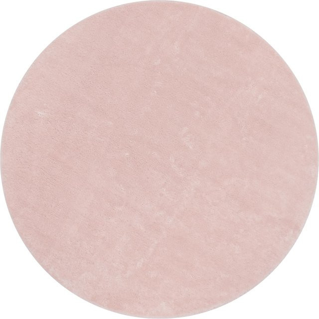 Runder Teppich Calissa in Rosa, pflegeleicht und rutschfest, Durchmesser: 120 cm - Bild 1