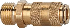 Riegler Schnellverschlusskupplung NW 2,7 aus Messing in Gold mit M5 AG - Bild 1