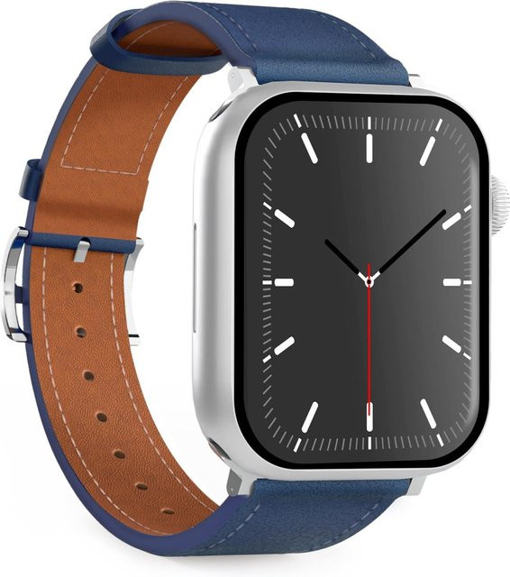 Puro Lederarmband für Apple Watch 38 - 49mm, Dunkelblau, Unisex - Bild 1