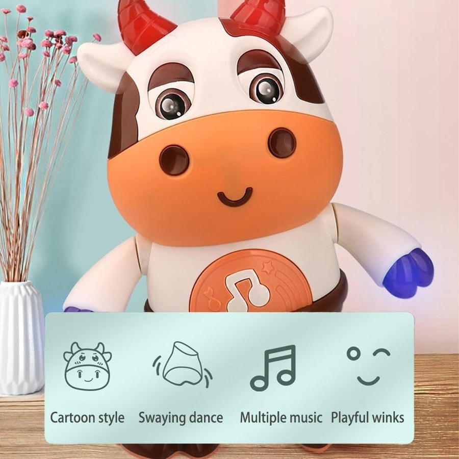 Yiran toy Tanzende Kuh Musik-Stofftier rosa ab 3-6 Jahre - Bild 2
