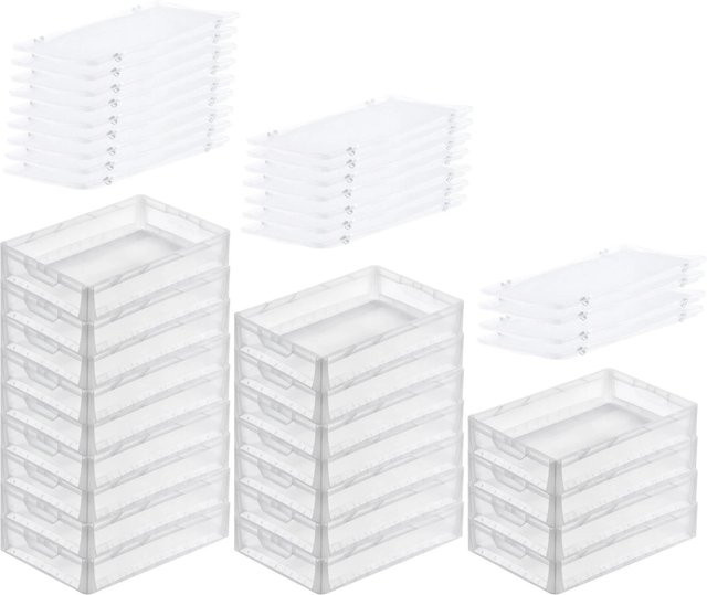 PROREGAL SuperSparSet mit 20 transparenten Eurobehältern LightLine inklusive Auflagedeckeln, H x B x T: 12 x 40 x 60 cm, 24 Liter Eurobox - Bild 1