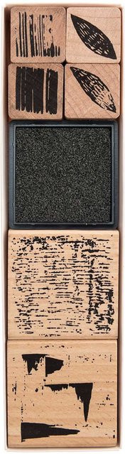Rico Design Paper Poetry Stempelset Struktur in Schwarz - Bild 1
