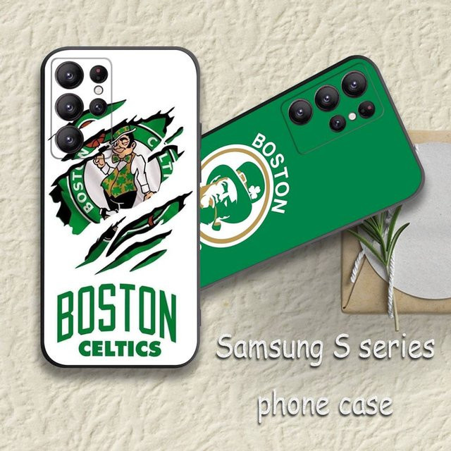 Samsung Galaxy S25 S23 S22 S21 S30 S20 S10 Ultra Plus FE TPU Soft Cover Hülle Boston Celtics Design Multicolor - Bild 1