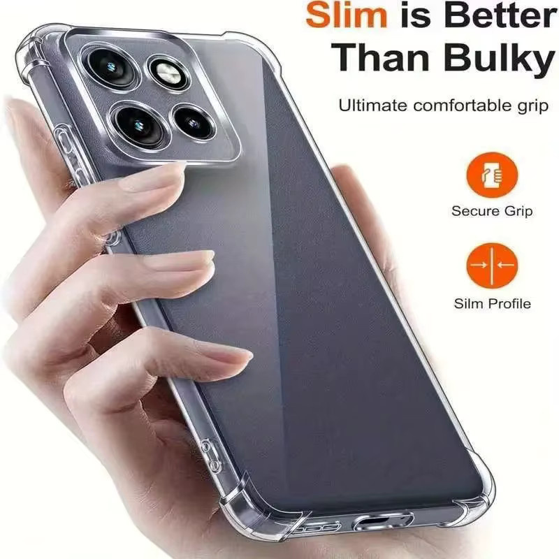 Stoßfeste Silikon-Handyhülle für Motorola Edge 60 Fusion 50 Pro 40 Neo Moto G55 G75 G85 G84 G54 5G in Transparent - Bild 4