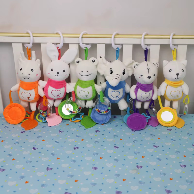 Datgo Plüsch-Kinderwagen-Anhänger, Windspiel, Rassel, Beißring, ab 0 Jahre - Bild 1