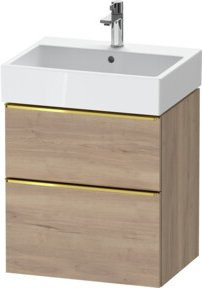 Duravit Waschtischunterschrank D-Neo in Braun, Wandmontage, Glänzend, B/T/H: 58,4 x 44,2 x 62,5 cm - Bild 1