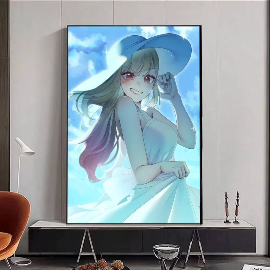 Selbstklebender Anime-Poster Kitagawa Marin aus Papier, Mehrfarbiges Wandbild für Zuhause und Café - Bild 5