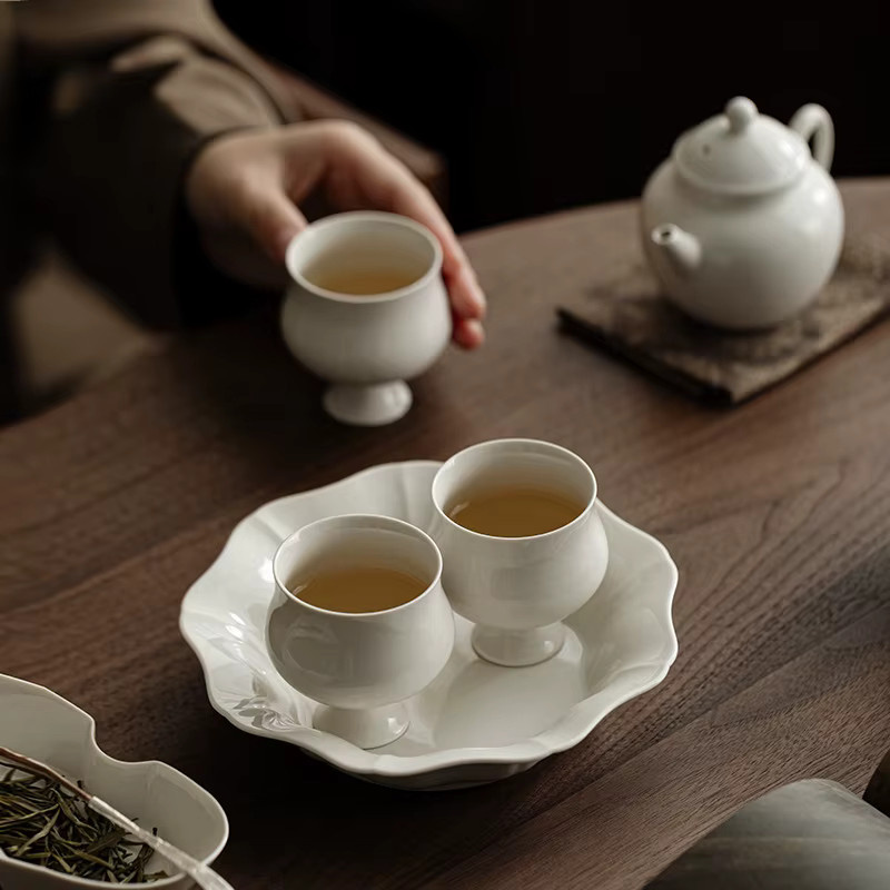Gras und Holz Esche alter Schlamm Teetasse Bergamotte Song Master Cup in Weiß - Bild 4