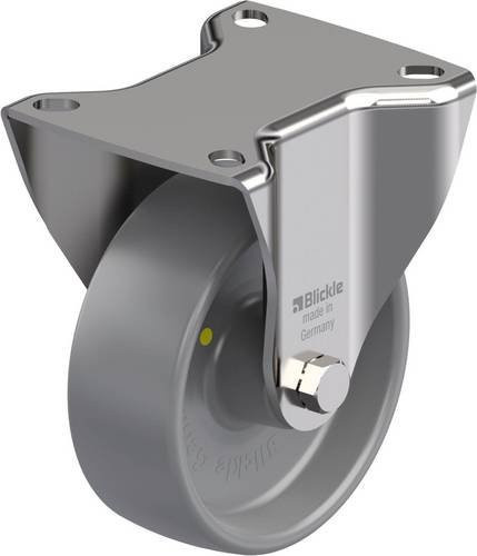 Blickle BX-PO 100G-ELS Edelstahl-Bockrolle in Grau mit 100mm Rad-Durchmesser und 250kg Tragfähigkeit - Bild 1