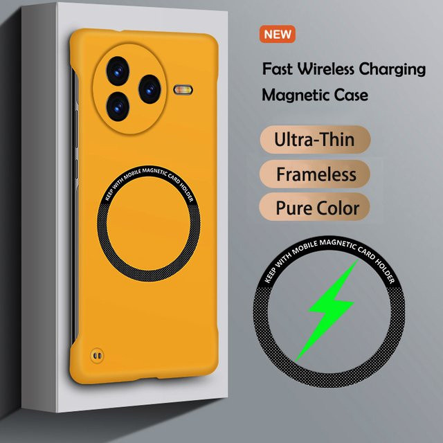 Ultradünne magnetische Handyhülle für Xiaomi Poco F7 Ultra F6 F5 F4 F3 X7 X6 Pro, rahmenloses und stoßfestes Design in Grün - Bild 1