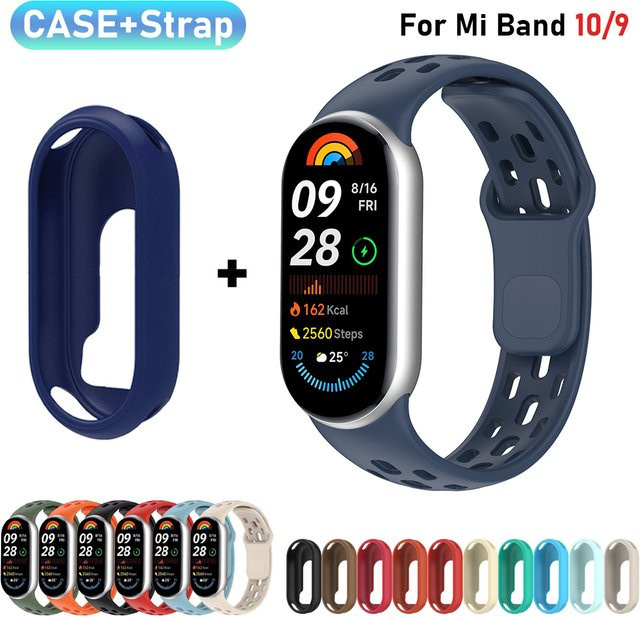 Xiaomi Uhrenarmband Silikon, Weiß, für Mi Band 10 9 8 - Bild 1