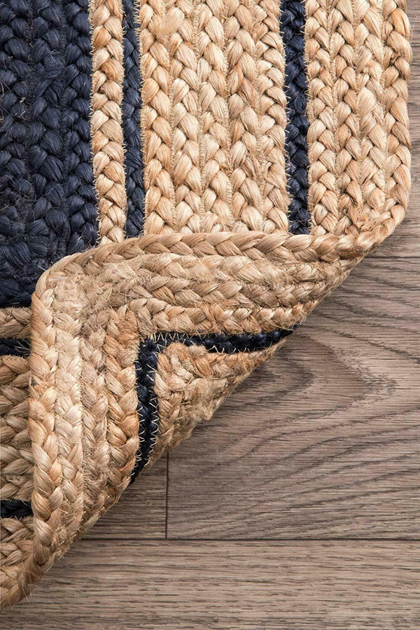 King of the Jute Rugs Jute Teppich rechteckig in Beige/Schwarz, B/T: 60 x 90 cm - Bild 2