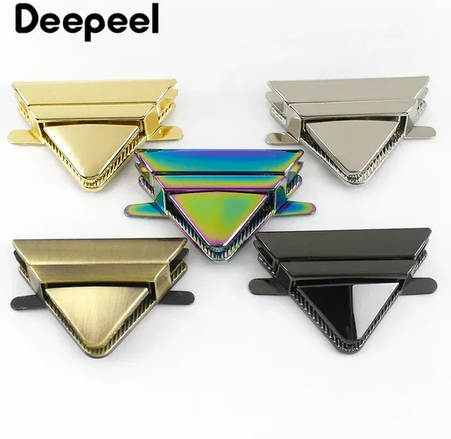 Deepeel Metall-Schnallen für Taschen und Geldbörsen in Silber, B/H: 35 x 45 mm - Bild 1
