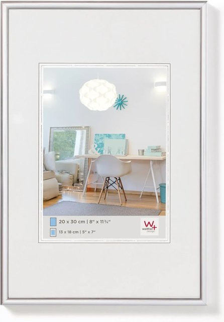 Walther Design New Lifestyle Kunststoff Bilderrahmen Silber B: 60 cm, H: 80 cm - Bild 1