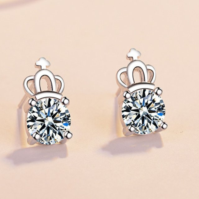 SAY Ohrringe 925 Silber, Zirkonia, Krone, Damen - Bild 1