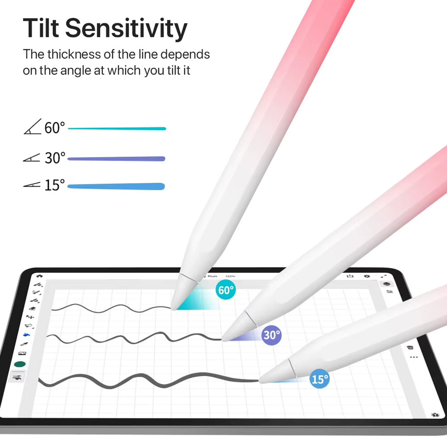 EMTRA Eingabestift für iPad mit Neigungsfunktion und Handflächenabweisung, magnetisch, kompatibel mit iPad Pro, Air und Mini (2018–2025) zum Zeichnen - Bild 4