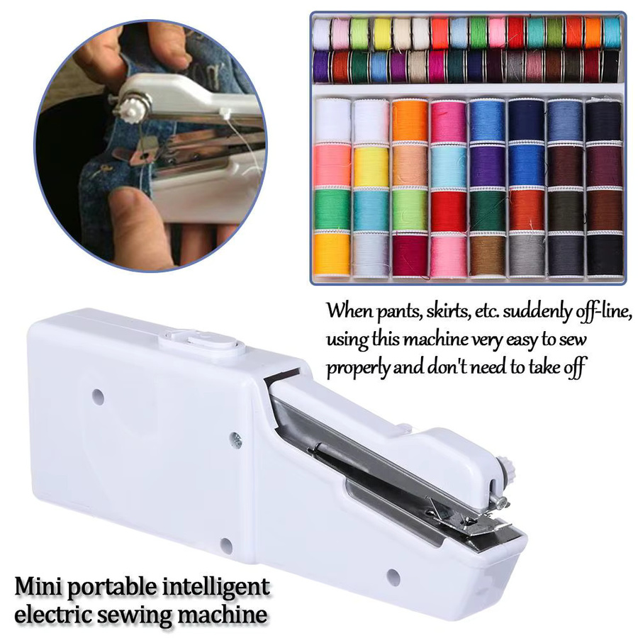 Genenic Mini Tragbare Intelligente Elektrische Handnähmaschine mit Nähset in Weiß - Bild 3