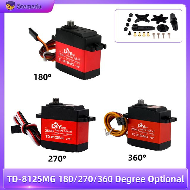 Stemedu TD-8125MG PWM Digital Servo, Metallgetriebe, wasserdicht - Bild 1