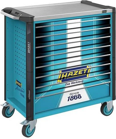 Hazet Werkstattwagen 179NXL-8S1 in Blau und Schwarz mit Arbeitsplatte und Rollen - Bild 1