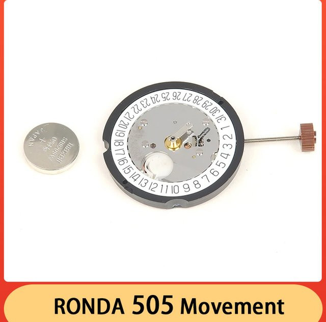RONDA Quarzwerk, 3 Zeiger, Datum, Unisex - Bild 1