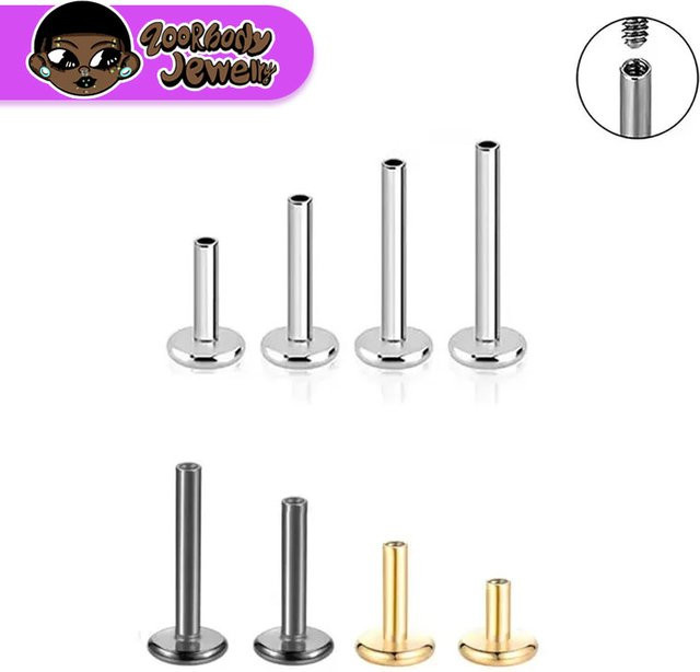 ZOORBODY JEWELRY Piercing-Stange Titan, Silber, Unisex - Bild 1