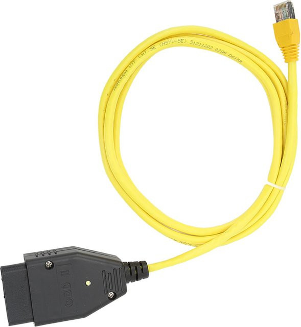KaiSai Ethernet zu OBD2 Schnittstellenkabel für ESYS ENET Datenleitungsmodule zur versteckten Programmierung, Farbe: Gelb - Bild 1