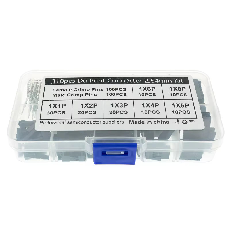 AITEXM ROBOT Dupont Jumper Pin Header Set mit 310 Teilen, Männliche und Weibliche Crimp Pins und Steckergehäuse inklusive Aufbewahrungsbox - Bild 2