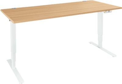 Schäfer Shop Genius Schreibtisch AERO FLEX elektrisch höhenverstellbar, Rechteck, Buche/weiß, B: 180 cm - Bild 1
