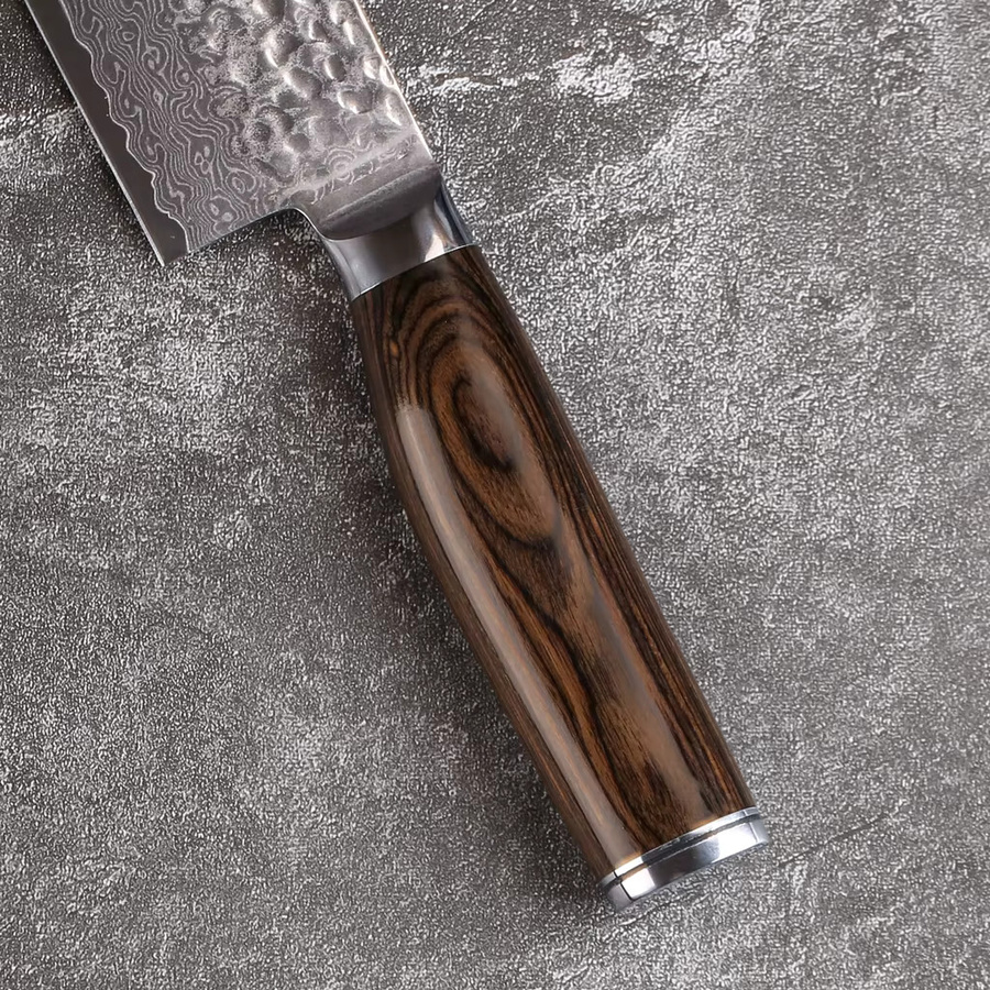 Shun Nakiri Gemüsemesser mit Damast-Klinge und VG-MAX-Kern, 17,78 cm, Silber - Bild 2