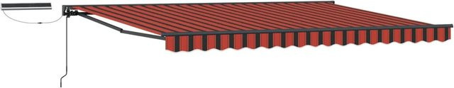vidaXL Elektrische Ausziehbare Markise mit Fernbedienung in Orange und Schwarz, B: 500 cm, T: 300 cm - Bild 1