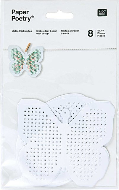 Rico Design Paper Poetry Stickkarton Ostern, 8 Stück, Mehrfarbig - Bild 1