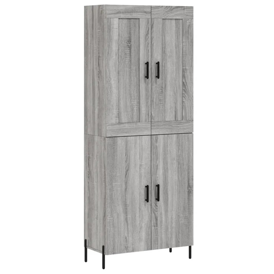 vidaXL Highboard Grau Sonoma B/T/H: 69,5 x 34 x 180 cm - Bild 2