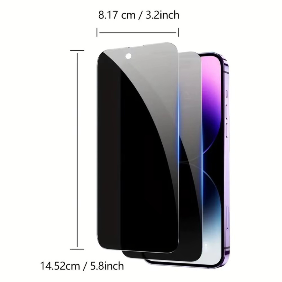 DIXSG Sichtschutz-Panzerglas Set für iPhone 17 16 15 14 13 12 11 Pro Max Plus XR Transparent, 2 Stück - Bild 5