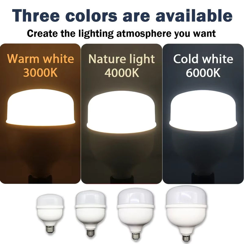 LED-Glühbirne E27 mit 50W, Warmweiß 3000K, weiß, omnidirektional für Zuhause - Bild 3